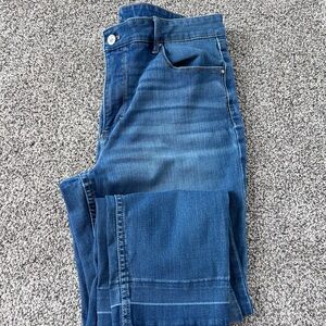 White House Black Market Blue Straight Leg Denim